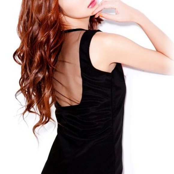 RJ. Story Little Black Dress with Mesh Inserts - Picture 2 of 2